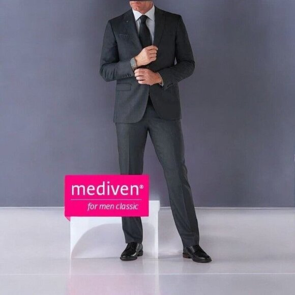 Mediven Medium Support Navy Size IV Closed Toe Mens Standard Calf High Socks NEW - Picture 1 of 6